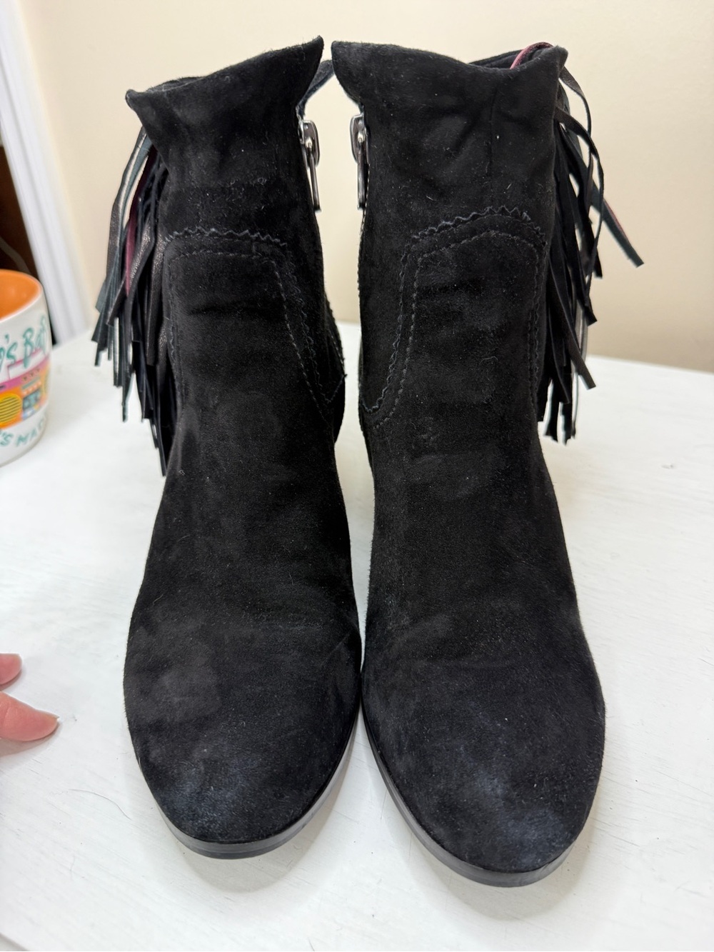 Sam Edelman Women's Louie Boot Roll Down Fringe sz 11 - Picture 4 of 10